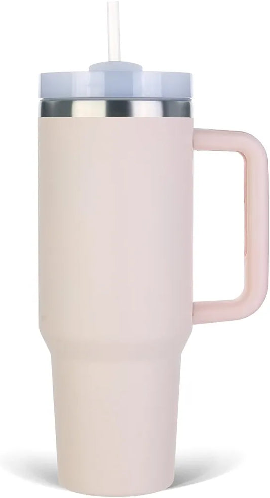 Unique Gifts® Tumbler with Handle, Insulated Tumbler with Lid