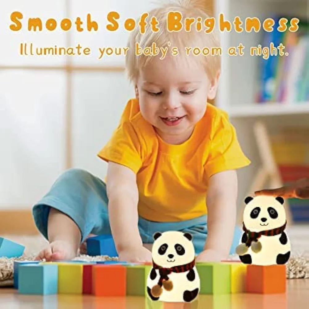 Unique Gifts® Silicone Panda Touch LED Night Light for Kids