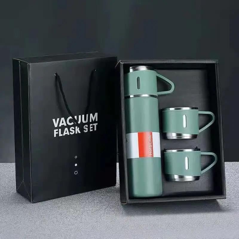 Vacuum Flask 500ML Stainless Steel, Water Bottle, Tea Mug Set with Gift Box