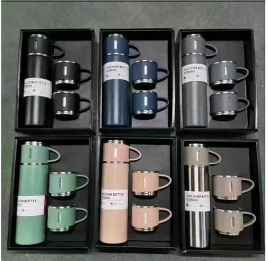Unique gifts Vacuum Flask Set Double Wall with 2 Cups Ideal