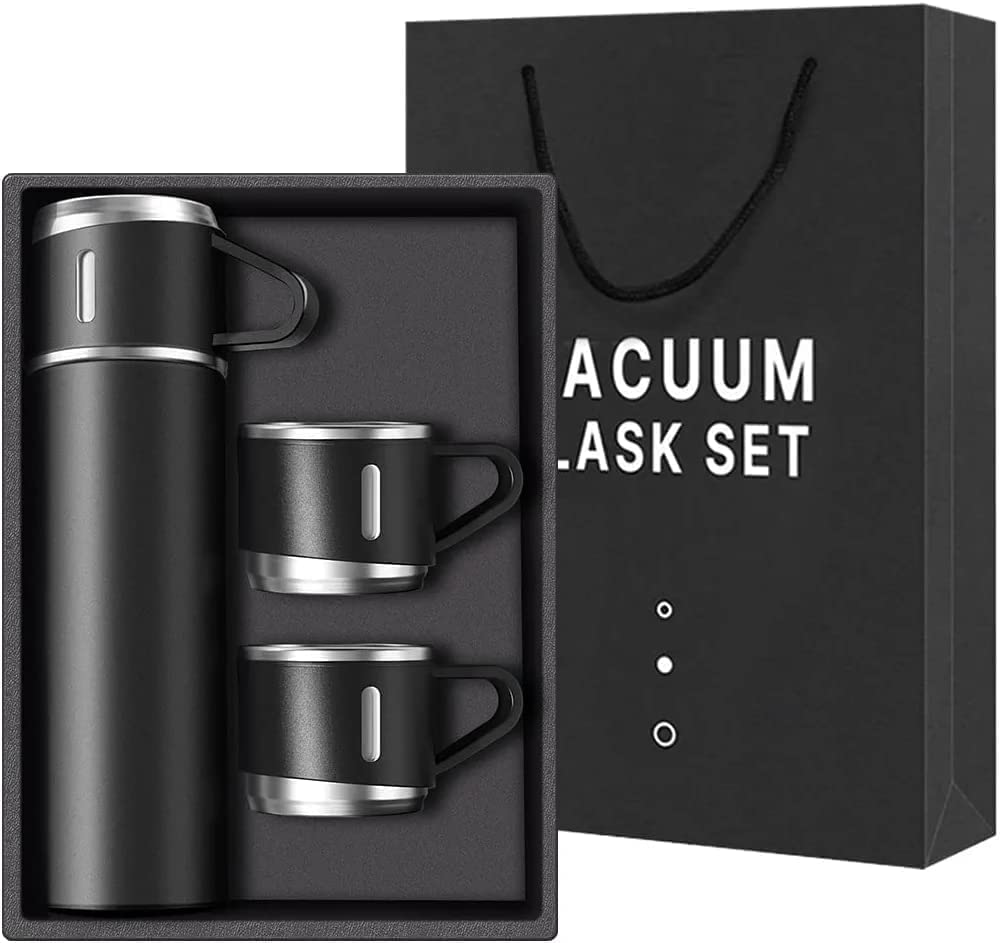 Unique Gifts Vacuum Flask Gift Set with 2 Cups