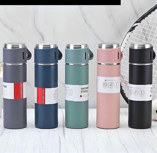Unique gifts Vacuum Flask Gift Set with Cup (Multicolor-1)