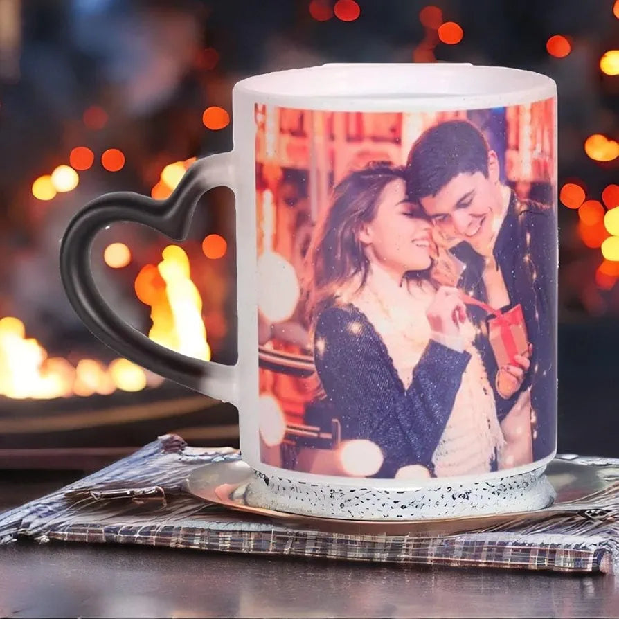 Unique Gifts® Personalized Custom Photo magic Mug with Name & Quote