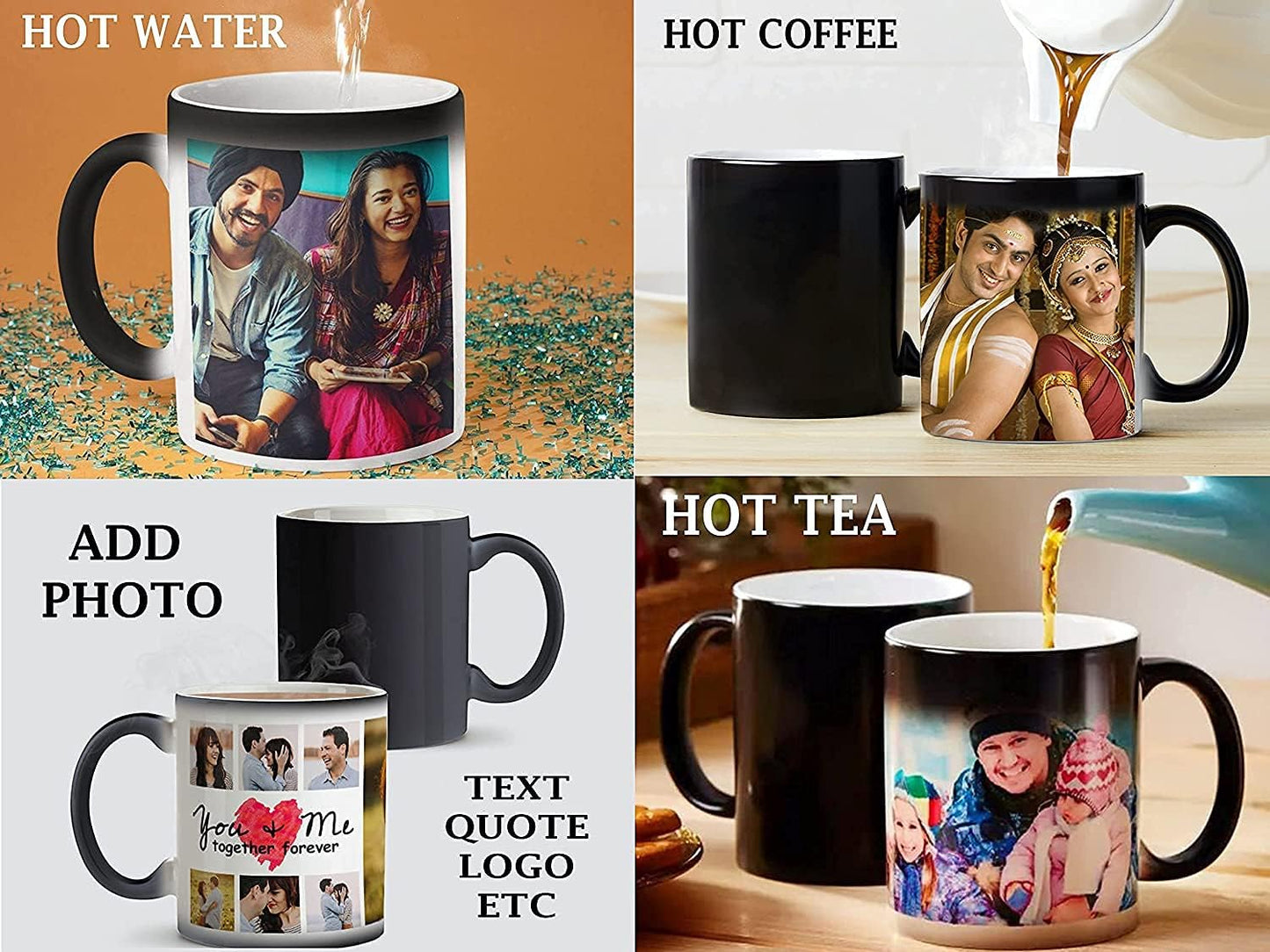 Unique Gifts® Personalized Custom Photo Magic Mug with Name & Quote