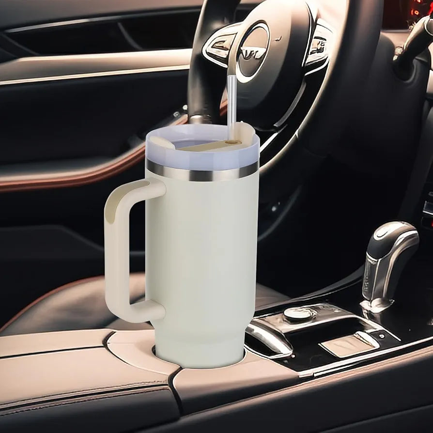 Unique Gifts® Tumbler with Handle, Insulated Tumbler with Lid