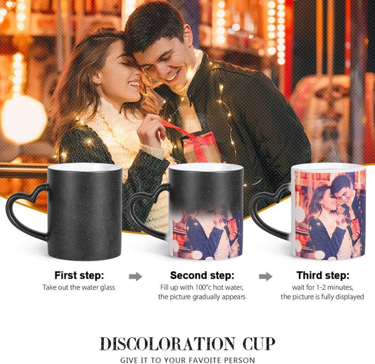 Unique Gifts® Personalized Custom Photo magic Mug with Name & Quote