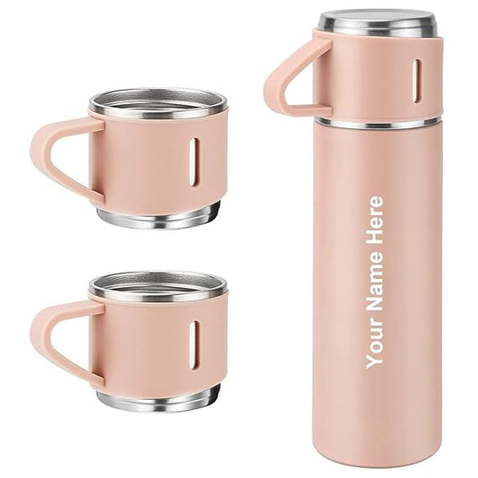 Personalized Thermal Flask Set with 3 Cups