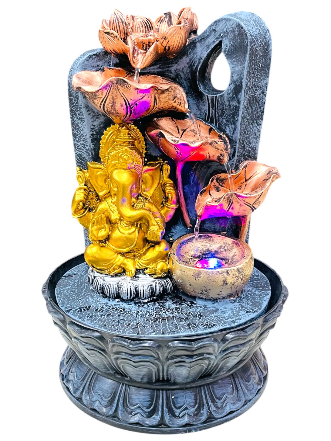 Big Size Lord Ganesha ji Water Fountain For Home Decor With Box Packing (Size 18 Inch)