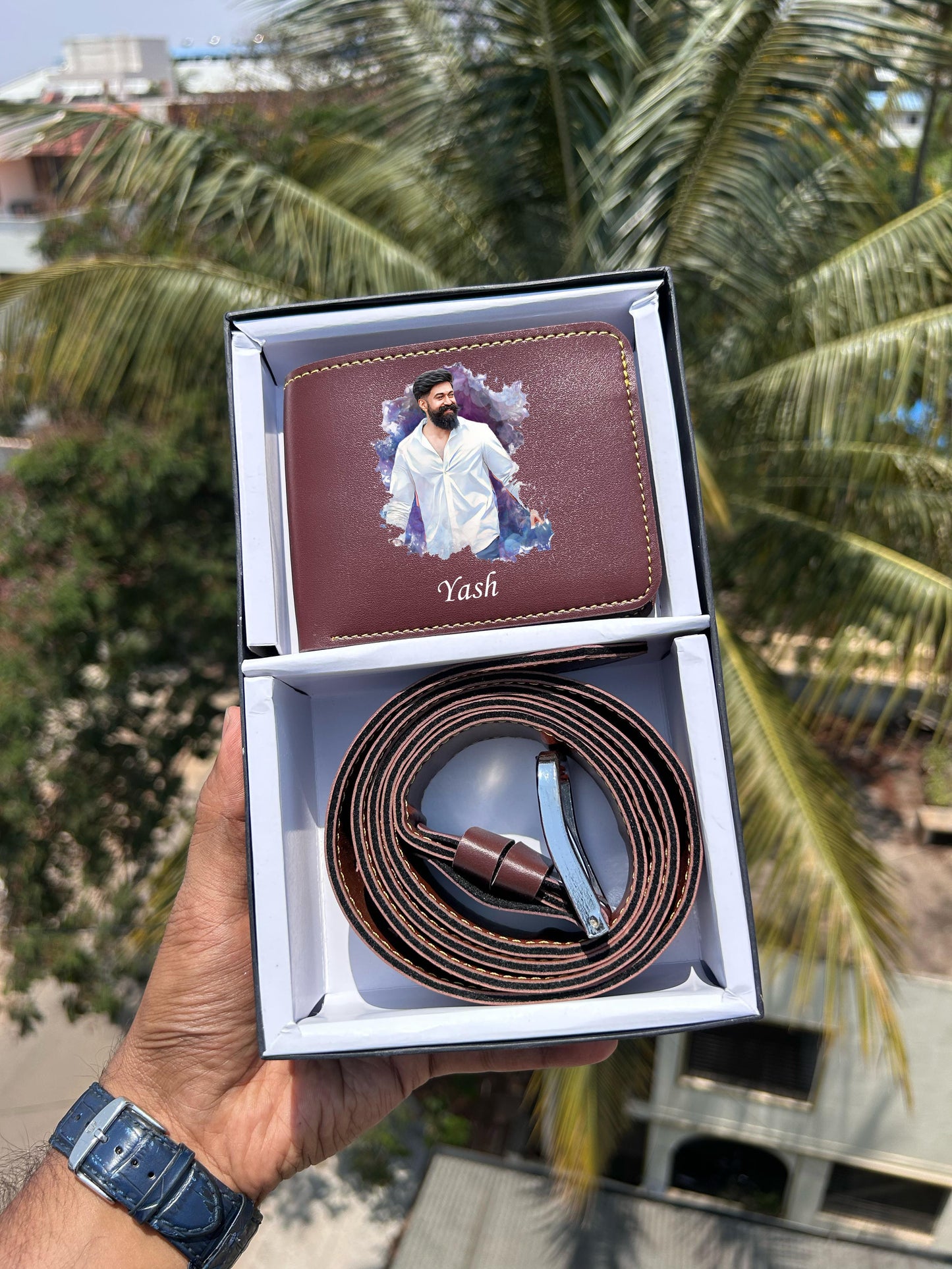 Luxury Customised Artistic wallet and Belt combo