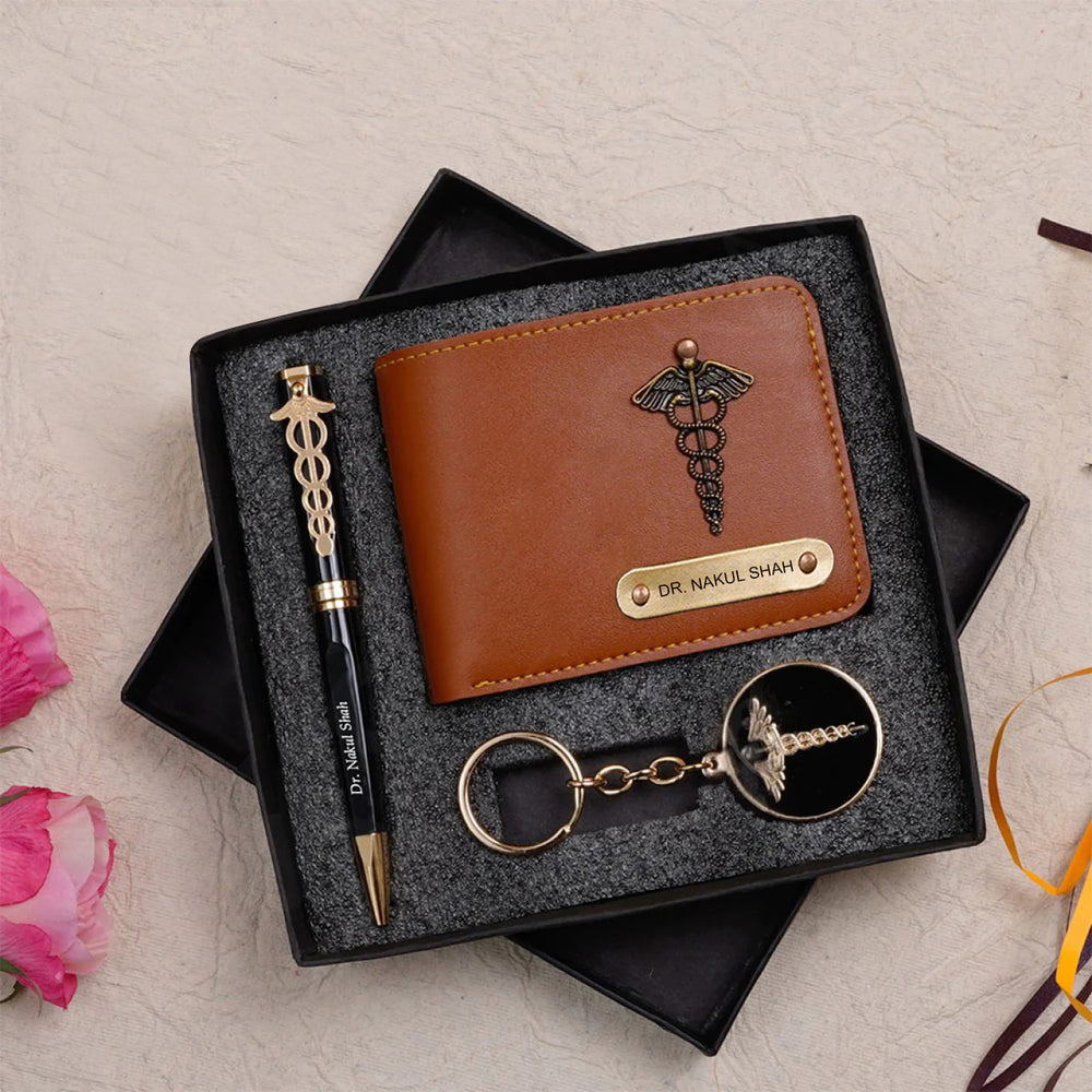 Premium Personalized Doctor's 3 in 1 Men's Gift set
