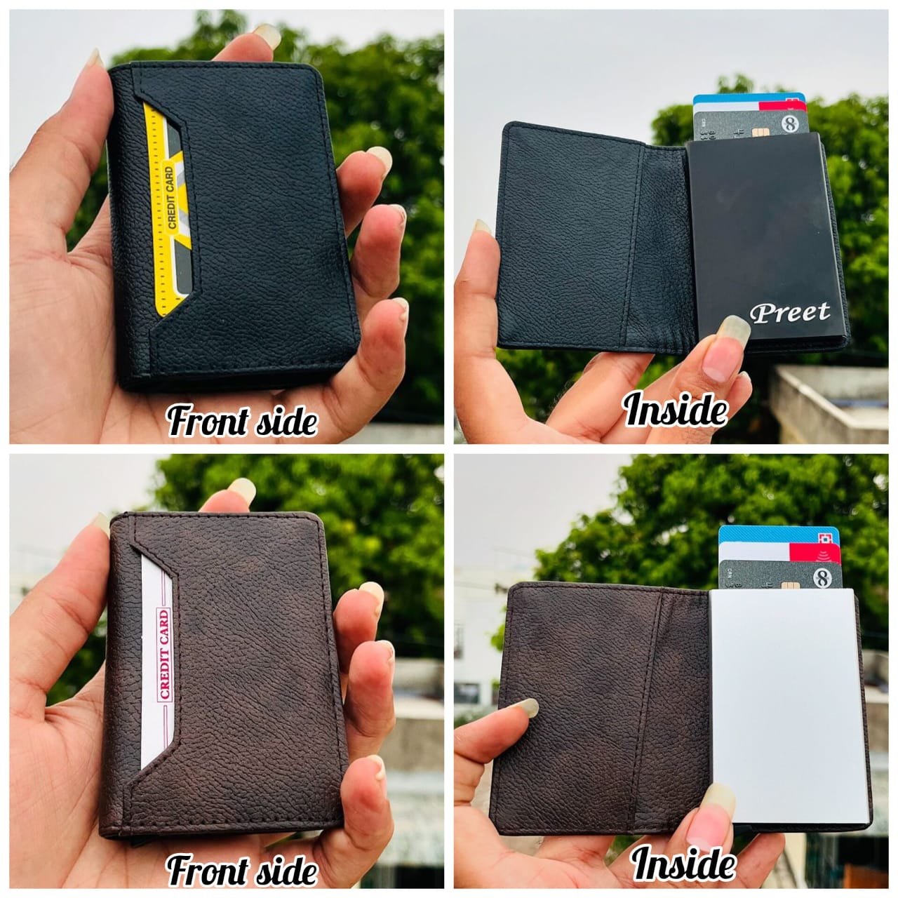 Customised Leather Material With Card Safety