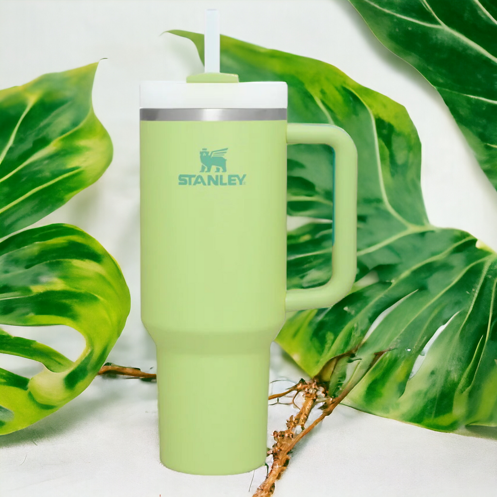 Buy 1 get 1 -- 1200ML Stainless Steel Tumbler Reusable Bottle with Handle, Lid & Straw