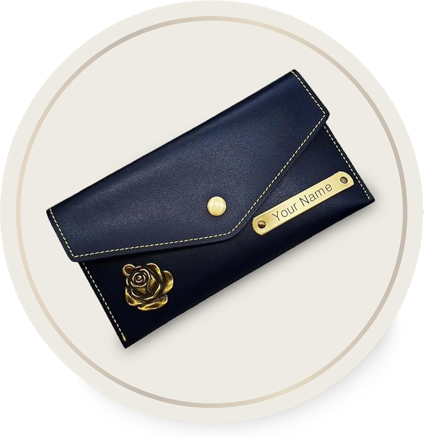 Personalized Leather Women's Clutches with Name