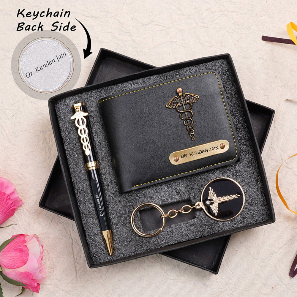 Premium Personalized Doctor's 3 in 1 Men's Gift set