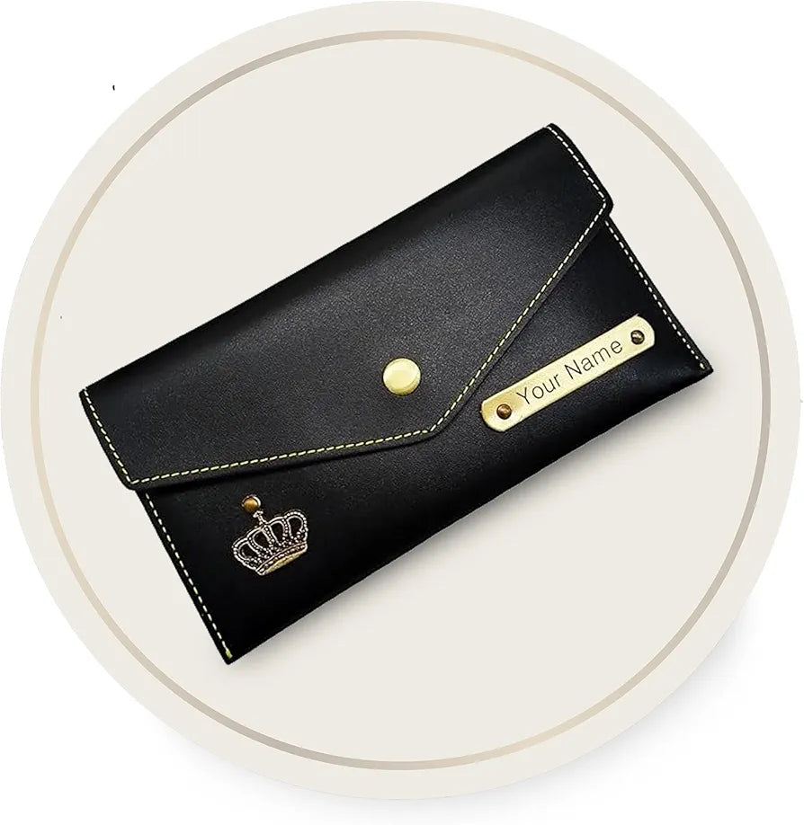 Personalized Leather Women's Clutches with Name