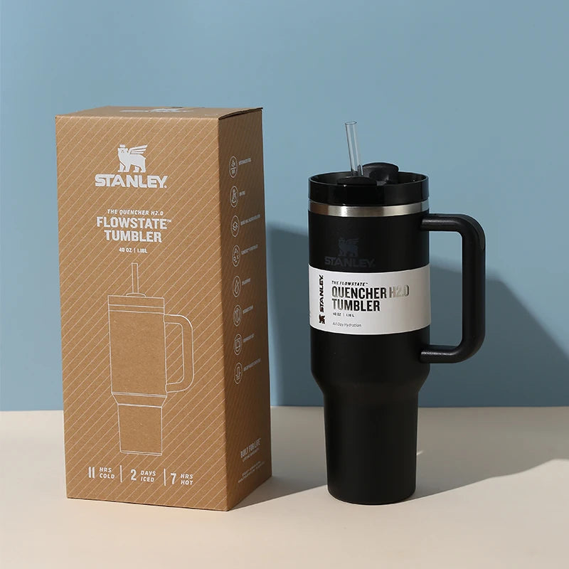 Tumbler Bottle Water Bottle with Lid and Straw 1.2L Stainless Steel Double Insulated Tumblers for Hot & Cold Drink 100% Leakproof Tumbler with Handle & Reusable Straw Sipper with Brush 1200ml