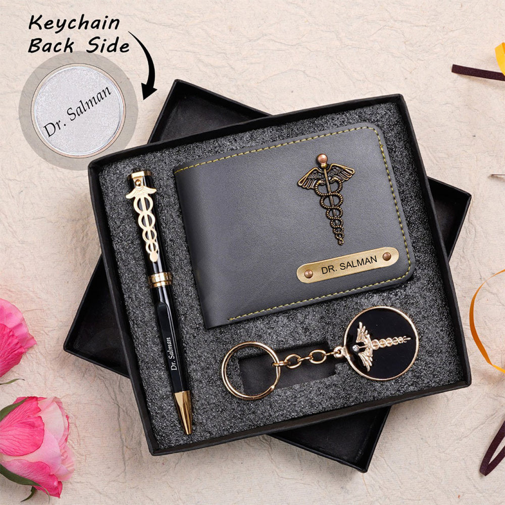 Premium Personalized Doctor's 3 in 1 Men's Gift set