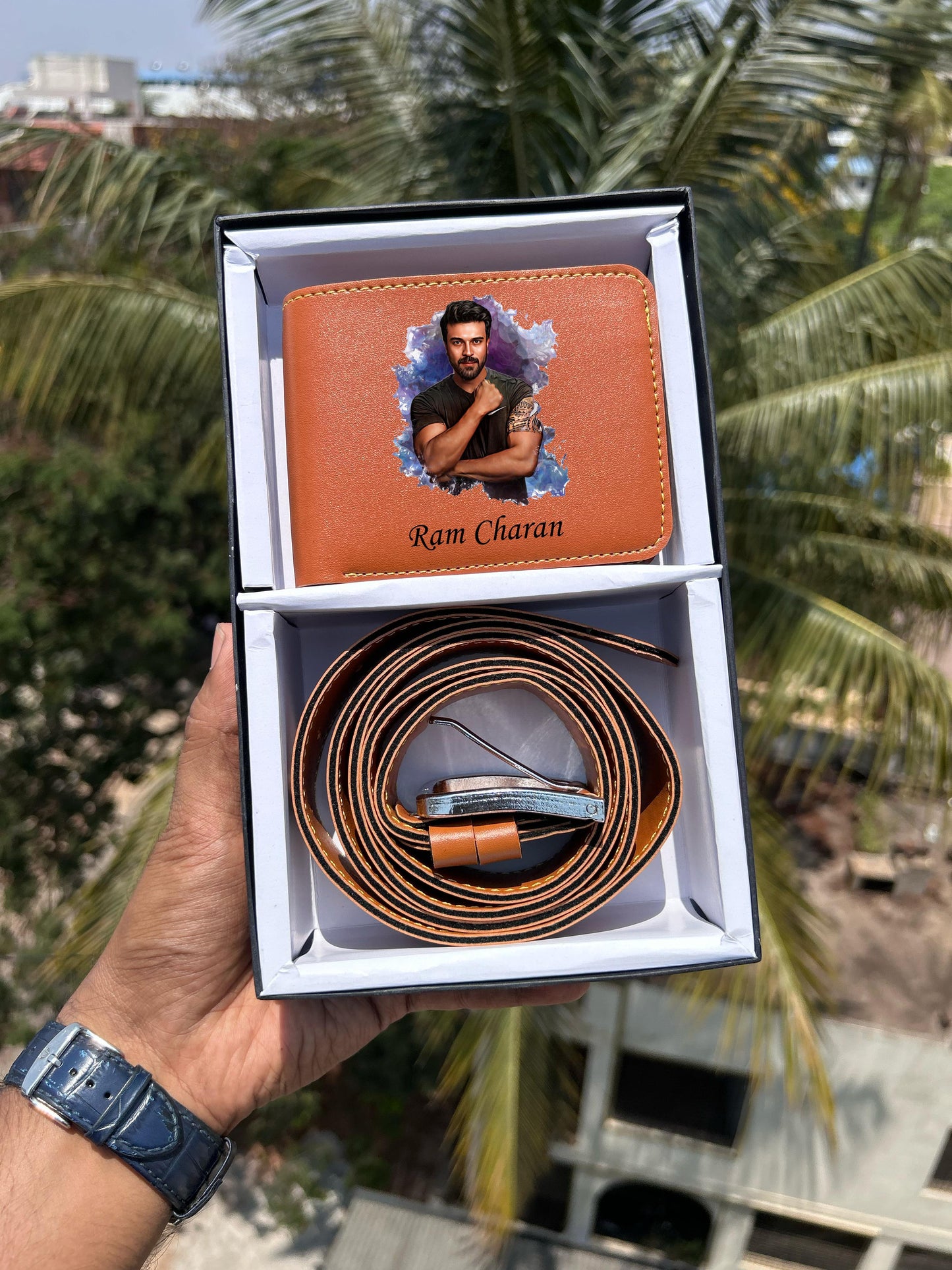 Luxury Customised Artistic wallet and Belt combo
