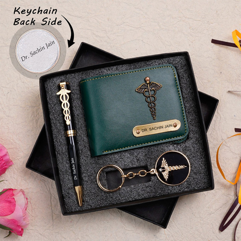 Premium Personalized Doctor's 3 in 1 Men's Gift set