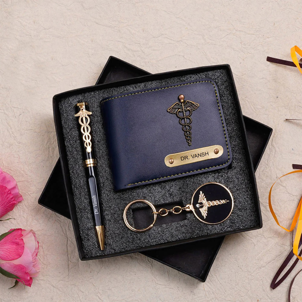 Premium Personalized Doctor's 3 in 1 Men's Gift set