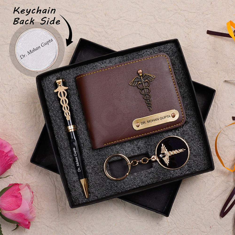 Premium Personalized Doctor's 3 in 1 Men's Gift set