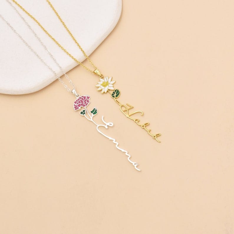 Customised Enamel Name Necklace For your loved ones