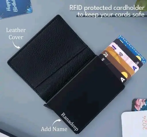 Customised Leather Material With Card Safety