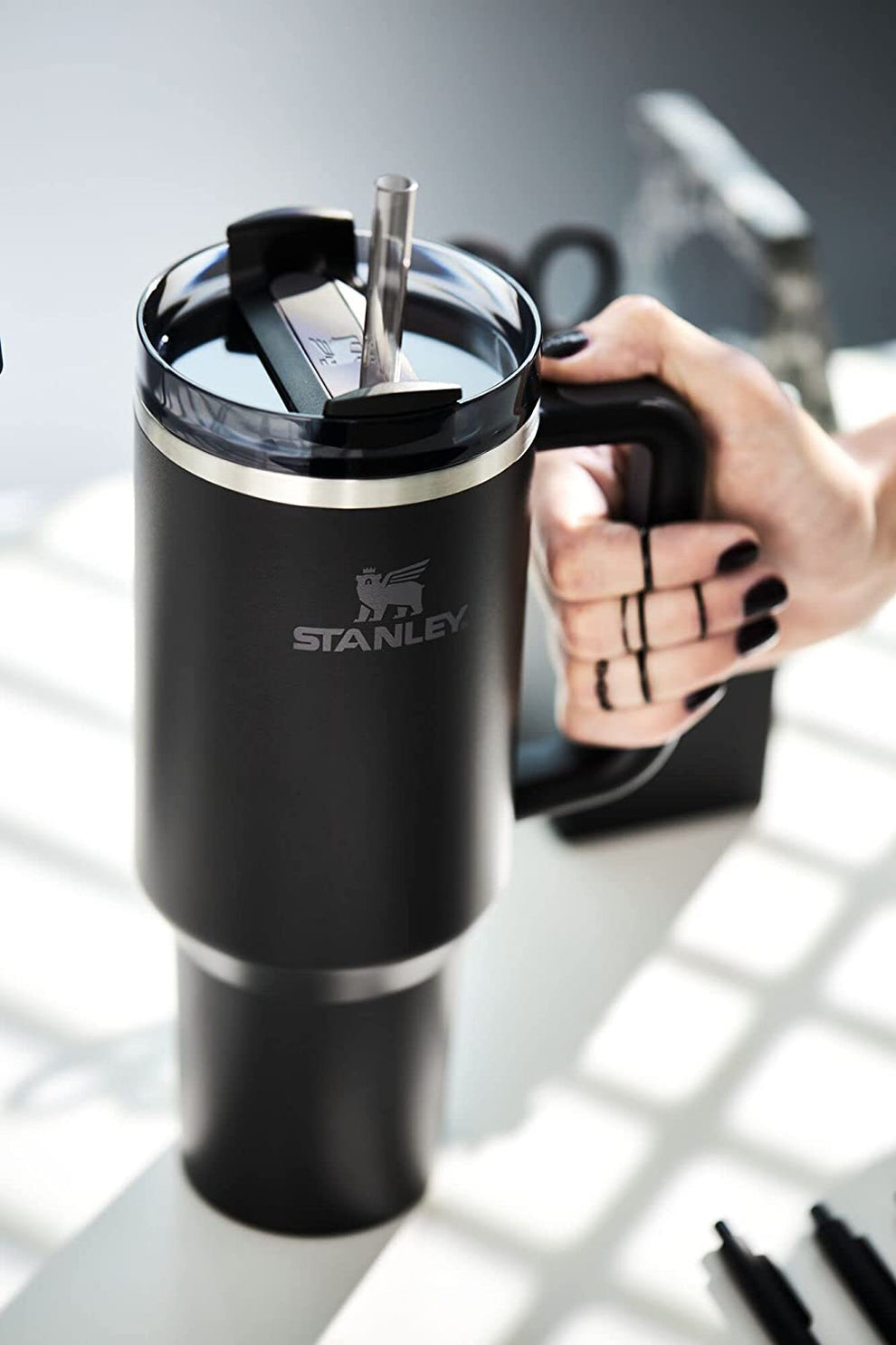 Tumbler Bottle Water Bottle with Lid and Straw 1.2L Stainless Steel Double Insulated Tumblers for Hot & Cold Drink 100% Leakproof Tumbler with Handle & Reusable Straw Sipper with Brush 1200ml