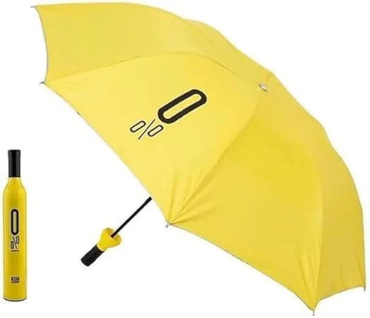 Unique Gifts® Wine Bottle Umbrella Windproof Double Layer Compact Umbrella with Bottle Cover for UV Protection & Rain