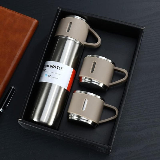 Unique gifts Vacuum Flask Set Double Wall with 2 Cups Ideal