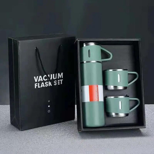 Vacuum Flask 500ML Stainless Steel, Water Bottle, Tea Mug Set with Gift Box