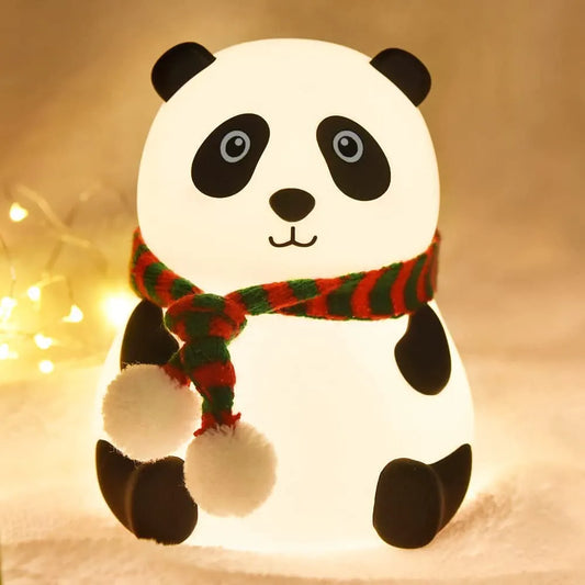 Unique Gifts® Silicone Panda Touch LED Night Light for Kids