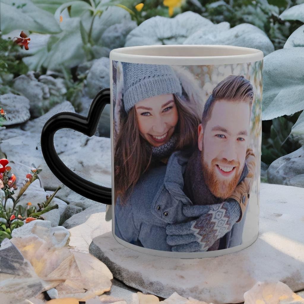 Unique Gifts® Personalized Custom Photo magic Mug with Name & Quote