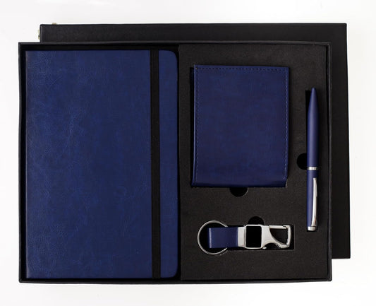 Dairy, Pen, Keychain And Men’s Wallet Combo Gifts For Men(Blue)