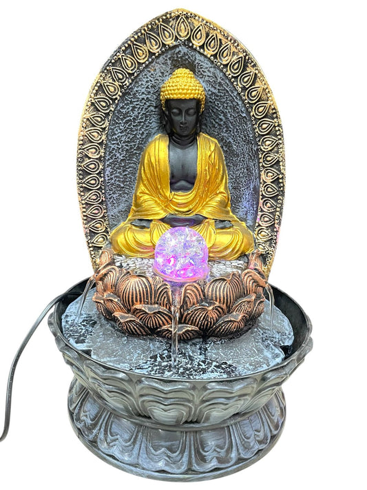 Big Size Lord Meditating Buddha Ji Water Fountain – 18 Inch | Peaceful Home Decor