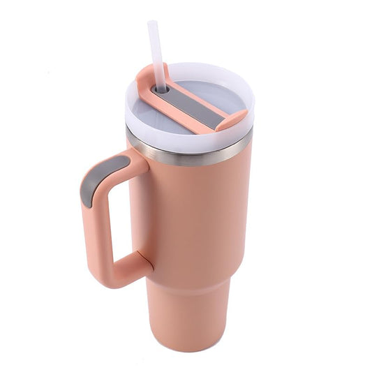 Stainless Steel Tumbler with Lid and Steel Straw | 1200ml | Vacuum Insulated Tumbler | Double Wall Reusable Tumbler Bottle with Handle,Leak Proof for Travel,Office,Gym