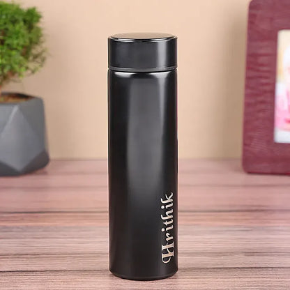 Personalized Stainless Steel Vacuum Insulated Bottle – Black, White, Red & Blue (Custom Name Printed)