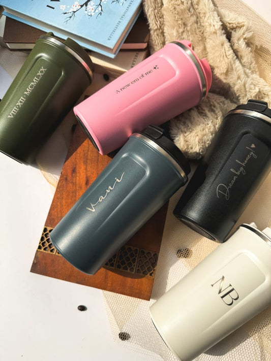 Smart  temperature display coffee vacuum flasks,