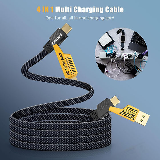 4 in 1 65 Watt superfast charging Data Cable