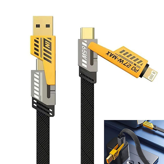 4 in 1 65 Watt superfast charging Data Cable