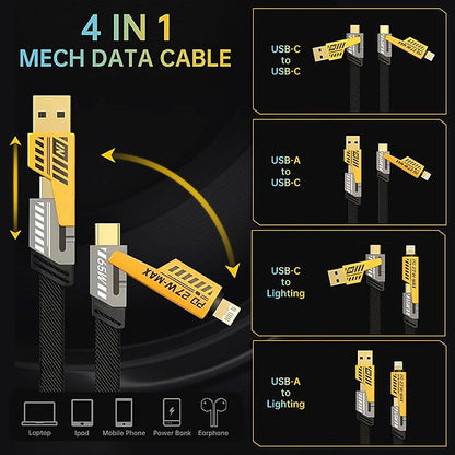4 in 1 65 Watt superfast charging Data Cable