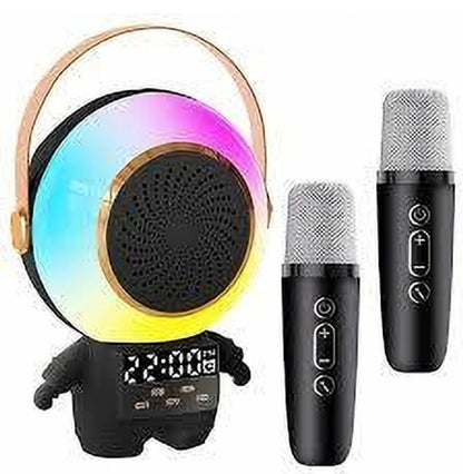 Mini karaoke speaker with 2 mic