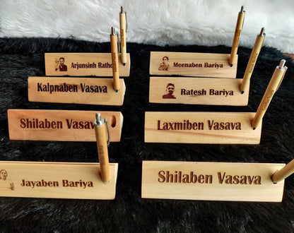 Name Pen Stand With Photo And Name Pen