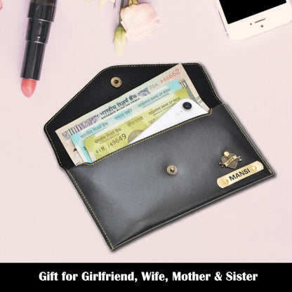 Personalized Leather Women's Clutches with Name