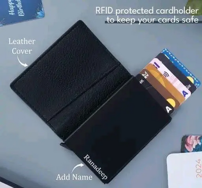Customised Leather Material With Card Safety