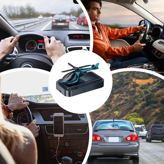 Solar-Powered Car Dashboard Helicopter Aroma Diffuser – Rotating Air Freshener for Car Interior