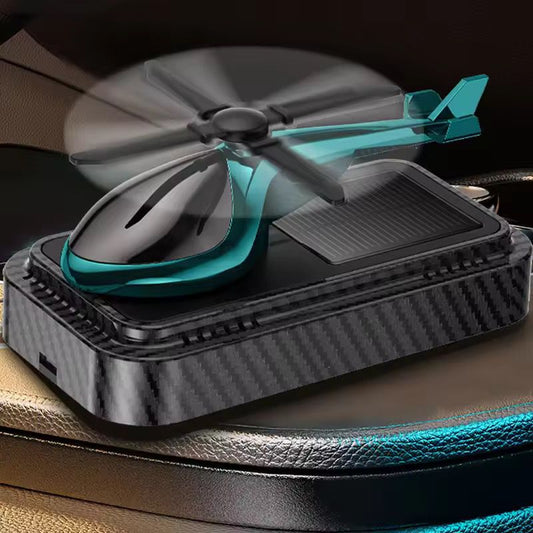 Solar-Powered Car Dashboard Helicopter Aroma Diffuser – Rotating Air Freshener for Car Interior